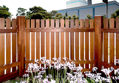 Merbau picket fence detail